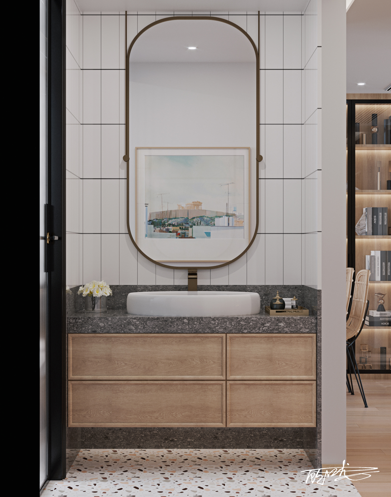 江苏南通源兴花苑 120 平米清新原味空间设计-13