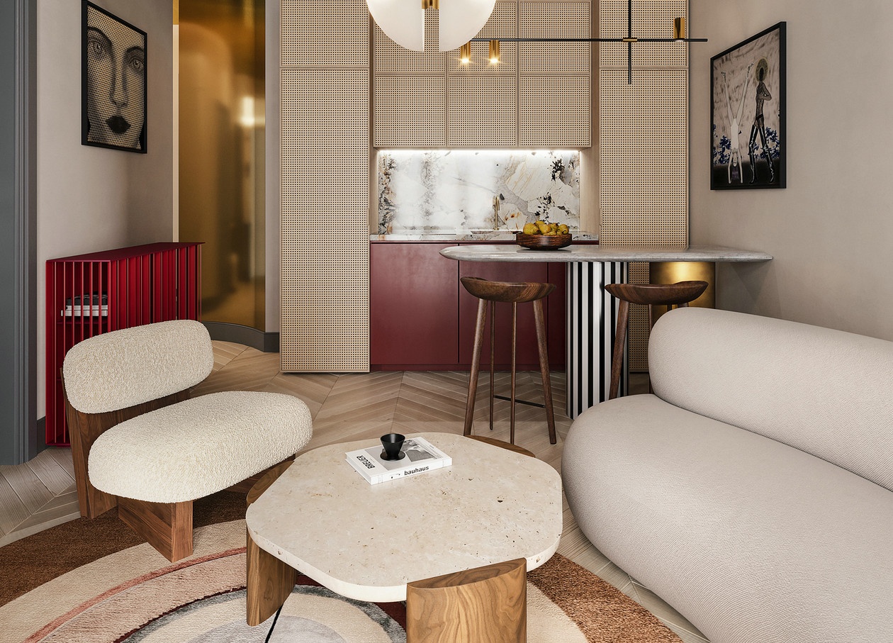 氛围感超强的小空间公寓设计-2