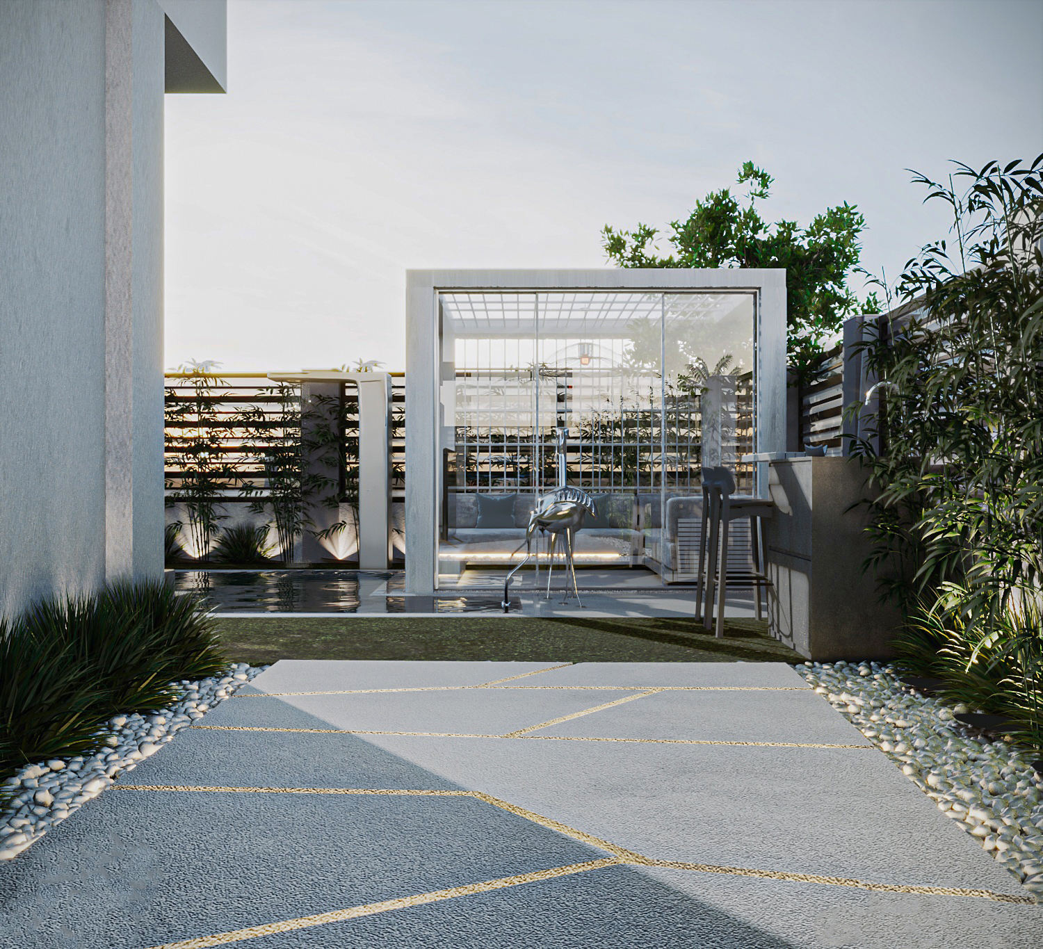 Hyde Park Villa - Entrance & Garden-10