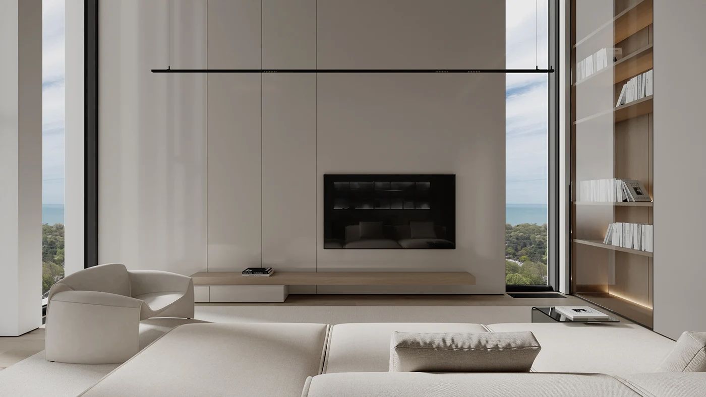 悬浮式电视背景墙设计-55