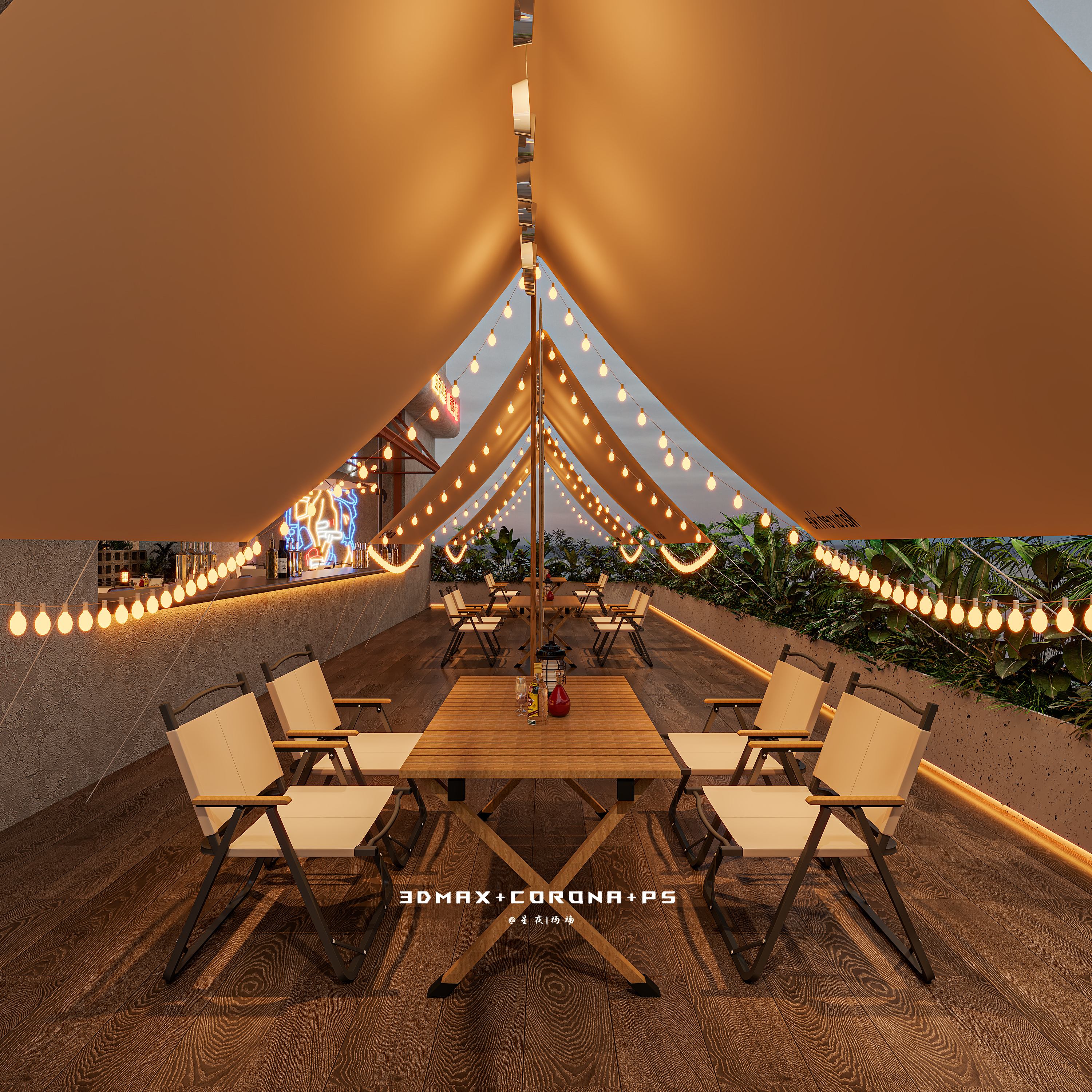 露营风音乐餐吧，在室内开启城市逃离计划-14