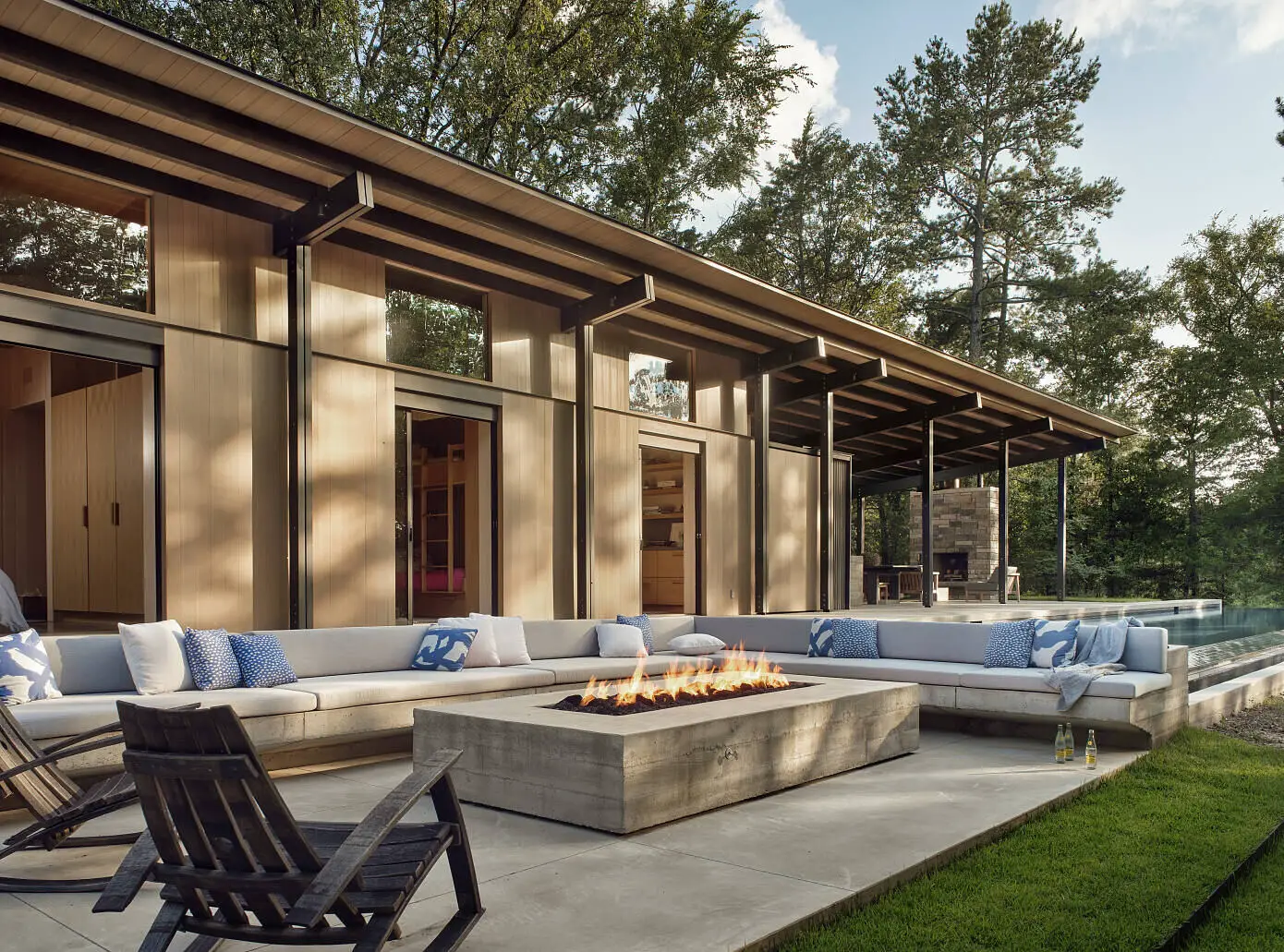 湖畔木屋 | 周末度假的温馨设计-9