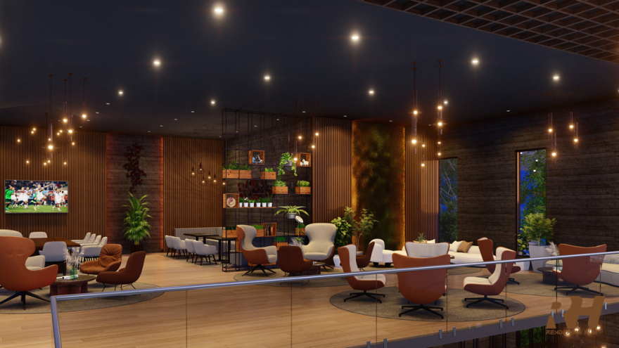 餐厅室内设计与 3D 渲染-10