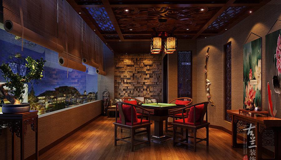 古兰装饰打造“以茶会友”茶艺馆-6