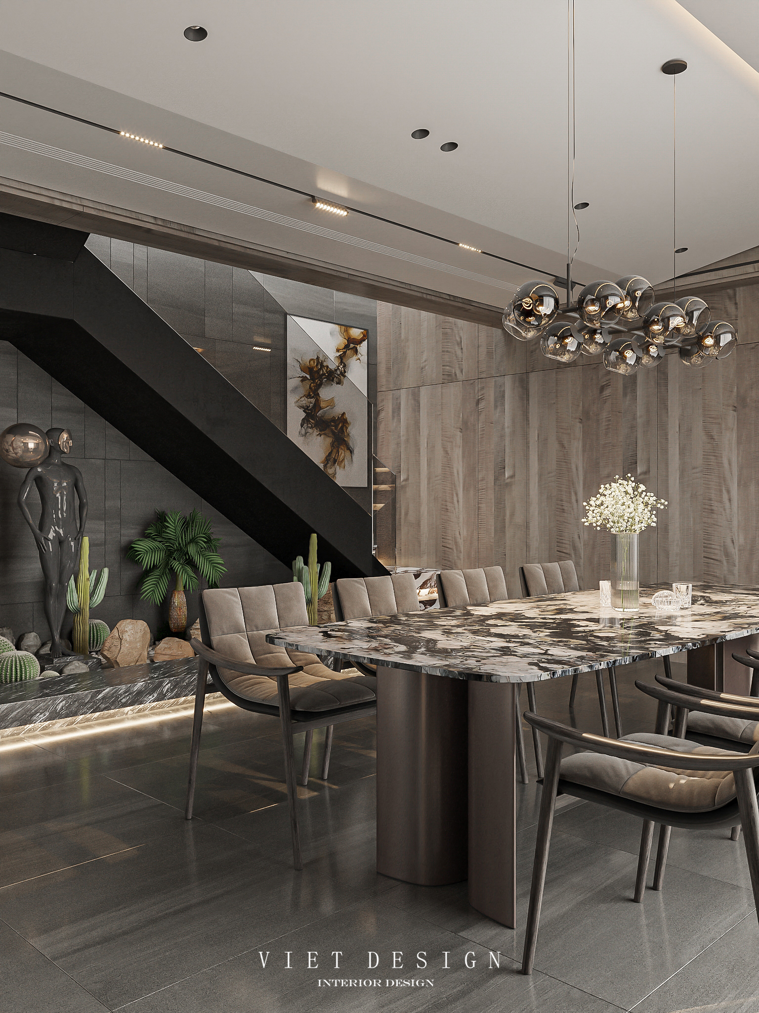 脉纹别墅丨VIET Design-22