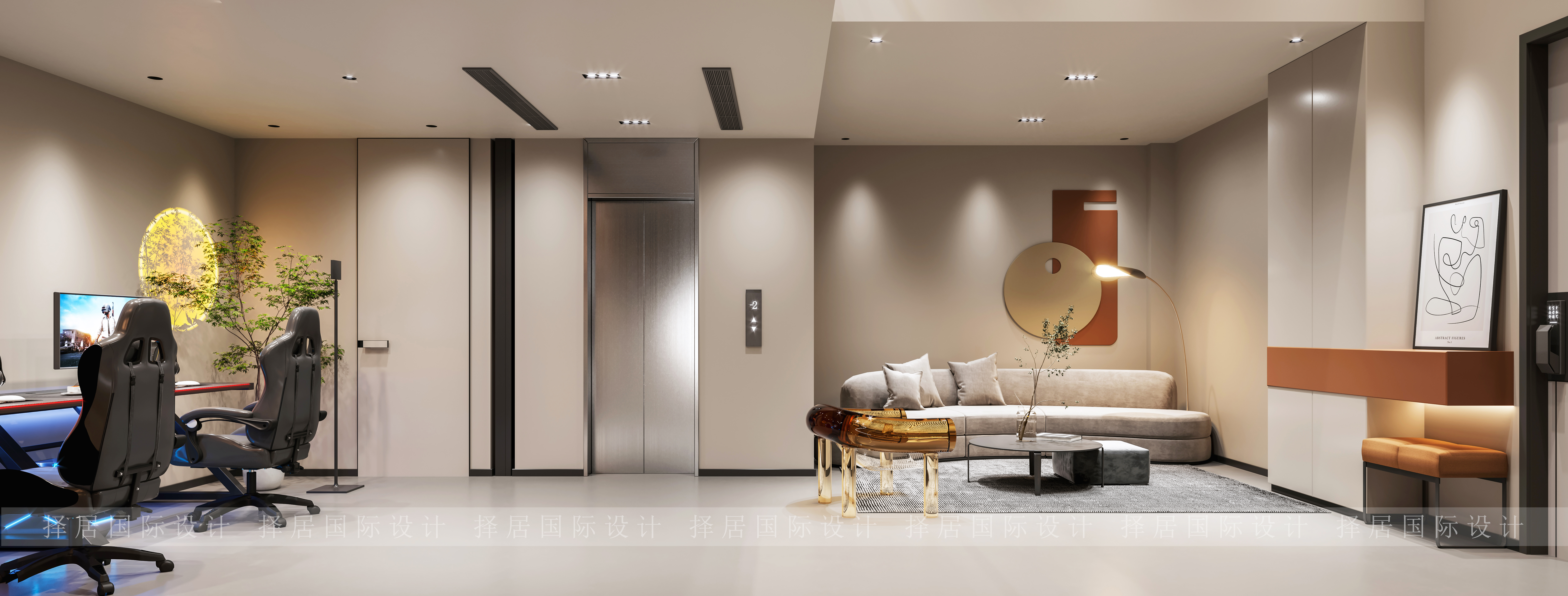 莫里斯花源(别墅)152号室内装饰设计丨悟美设计-14