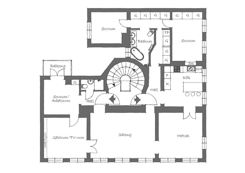 斯德哥尔摩优雅公寓 | 灰色调的精致魅力-30