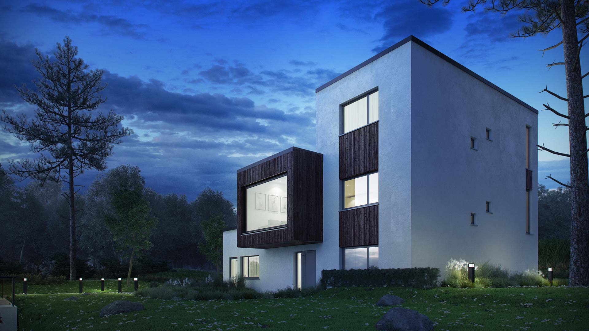 挪威森林中的现代住宅-5