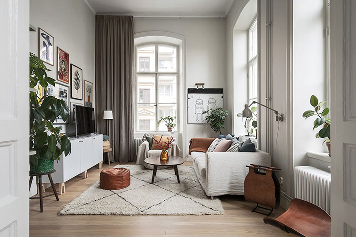 Stockholm 复古风高层公寓 | 4.5 米高天花板、阳光明媚、时尚设计-10