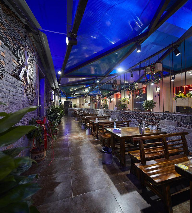 小渔莊海鲜舜耕路 | 倪泽团队打造600㎡自然怀旧空间-5