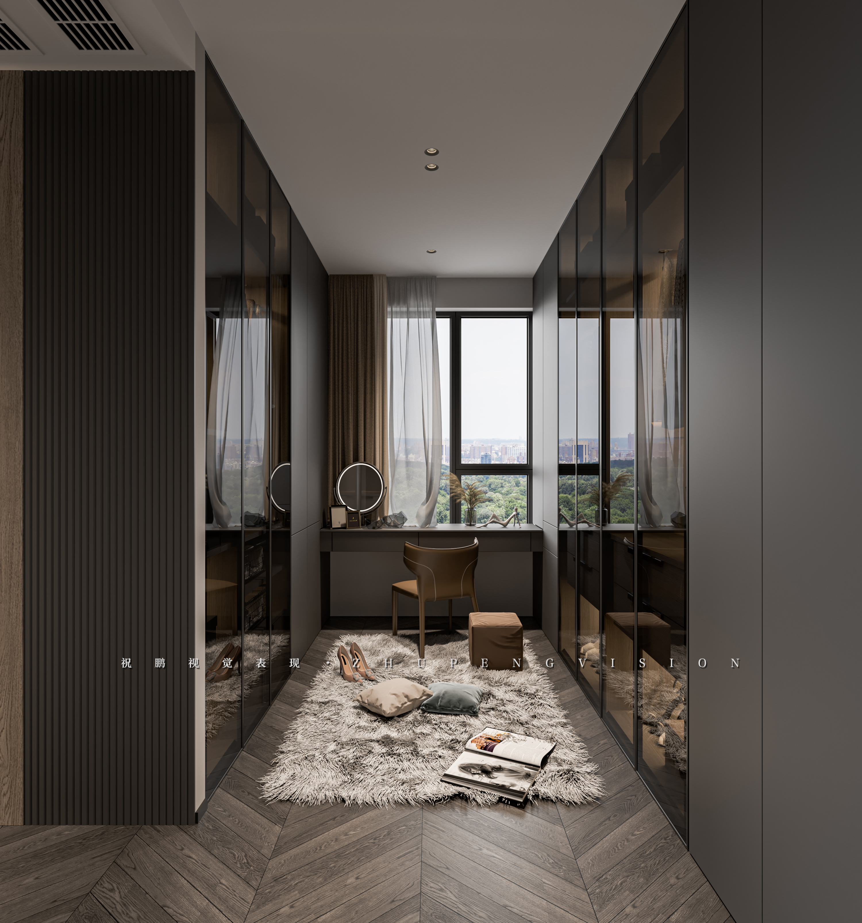 大平层家装效果图丨武汉祝鹏视觉表现-15