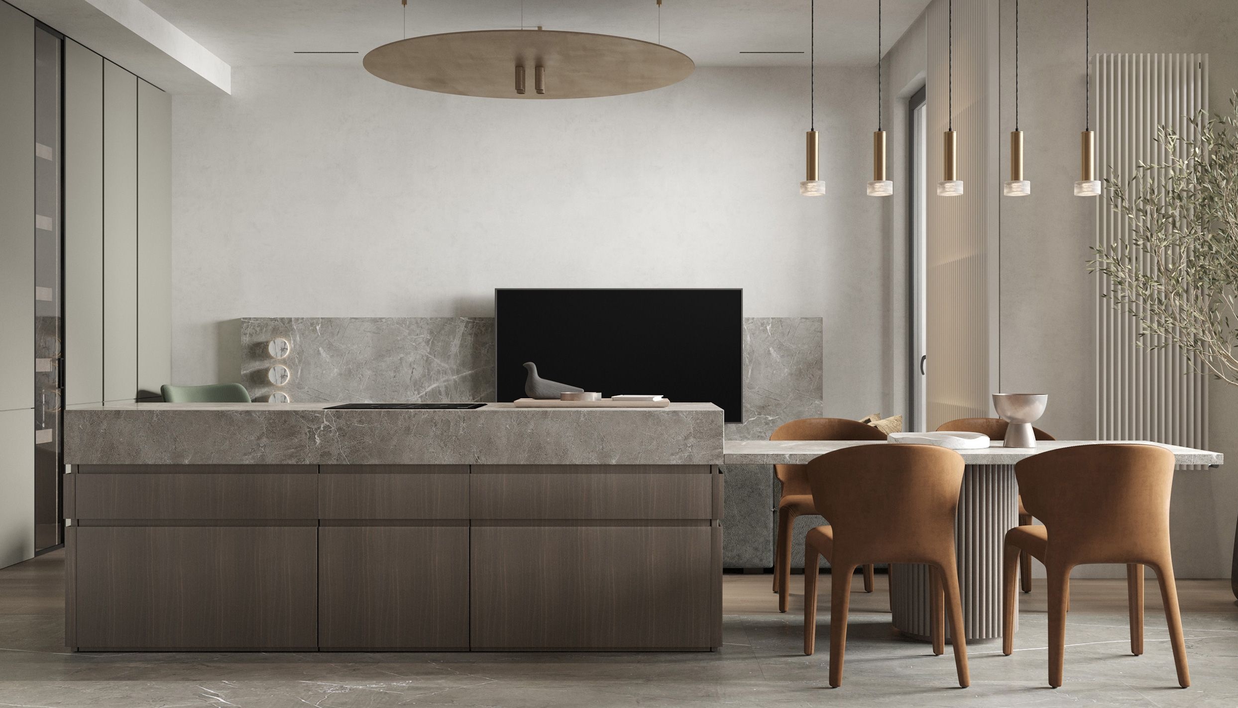 87㎡灰木+黄铜 既温暖又优雅！-8