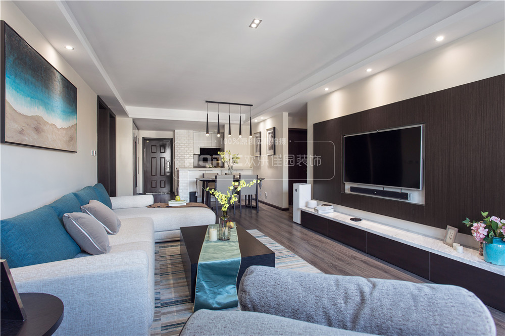 欢乐佳园装饰|【设•界】他与她的蓝色现代生活™-38