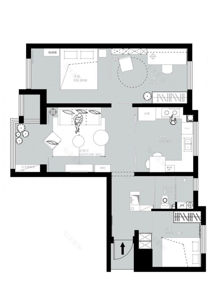 开放式住宅,自然木元素引入,宽敞享受-1
