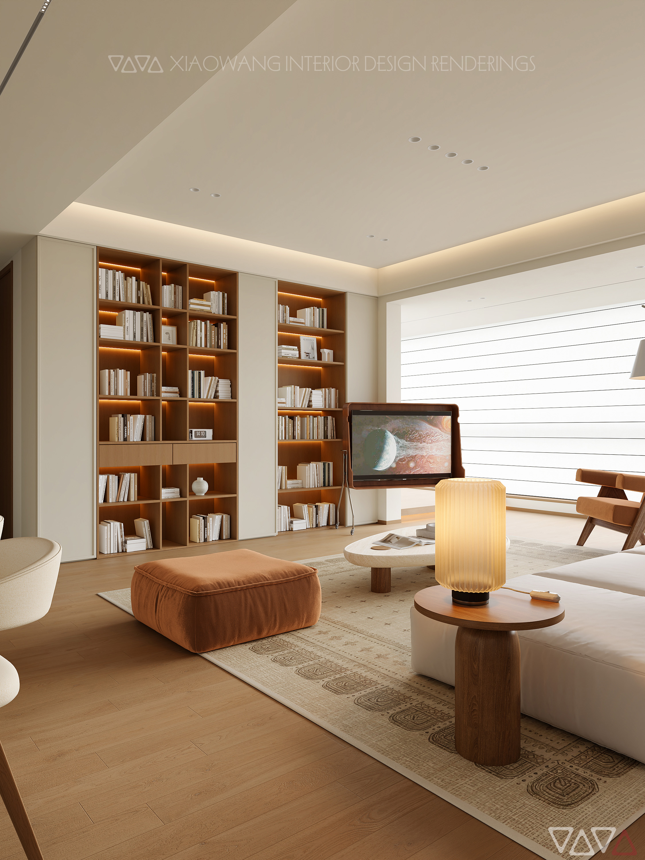 现代日式客餐厅效果图-9