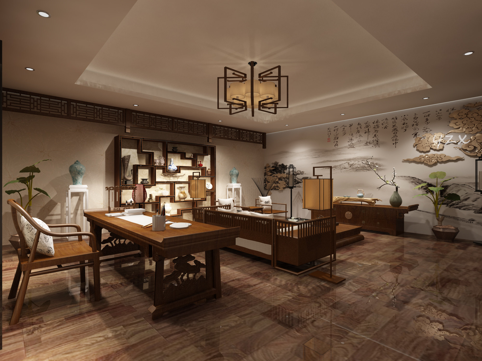 新中式会所|不喧哗，自有声-8