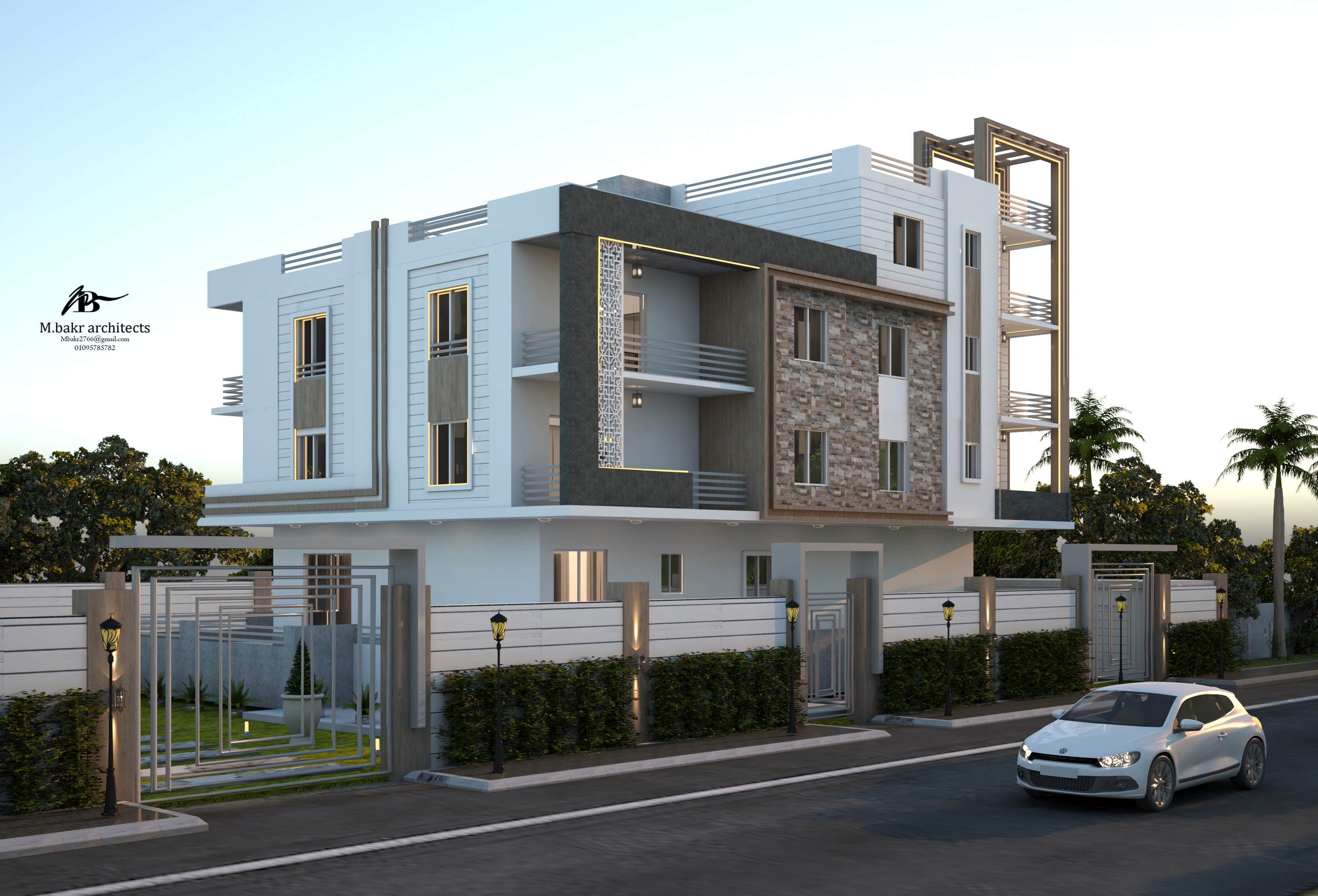 E·terior Design + Landscape 别墅设计丨EgyptCairo丨Mohamed bakr Architects-2