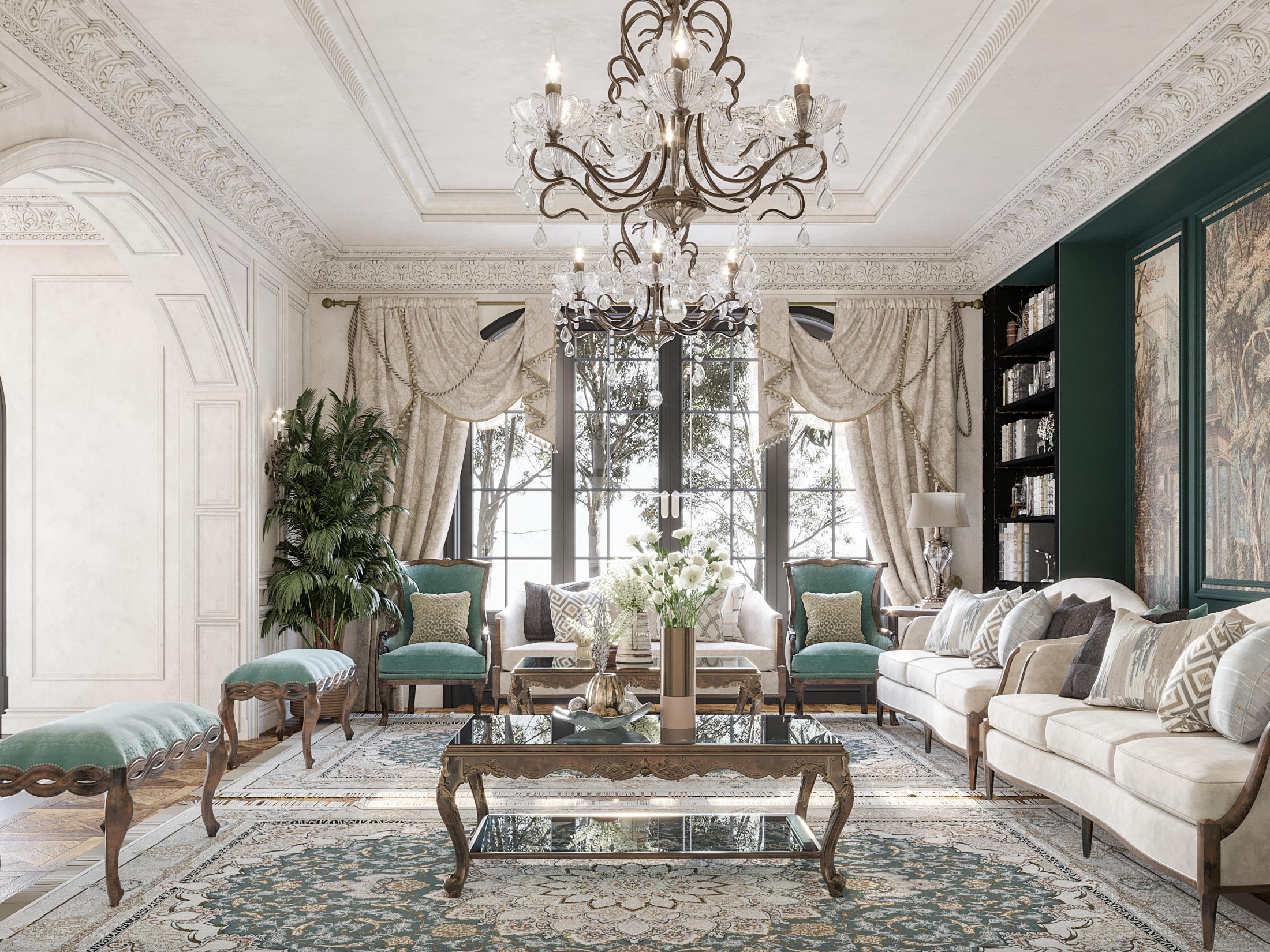 法式复古别墅设计丨沙特阿拉伯-8