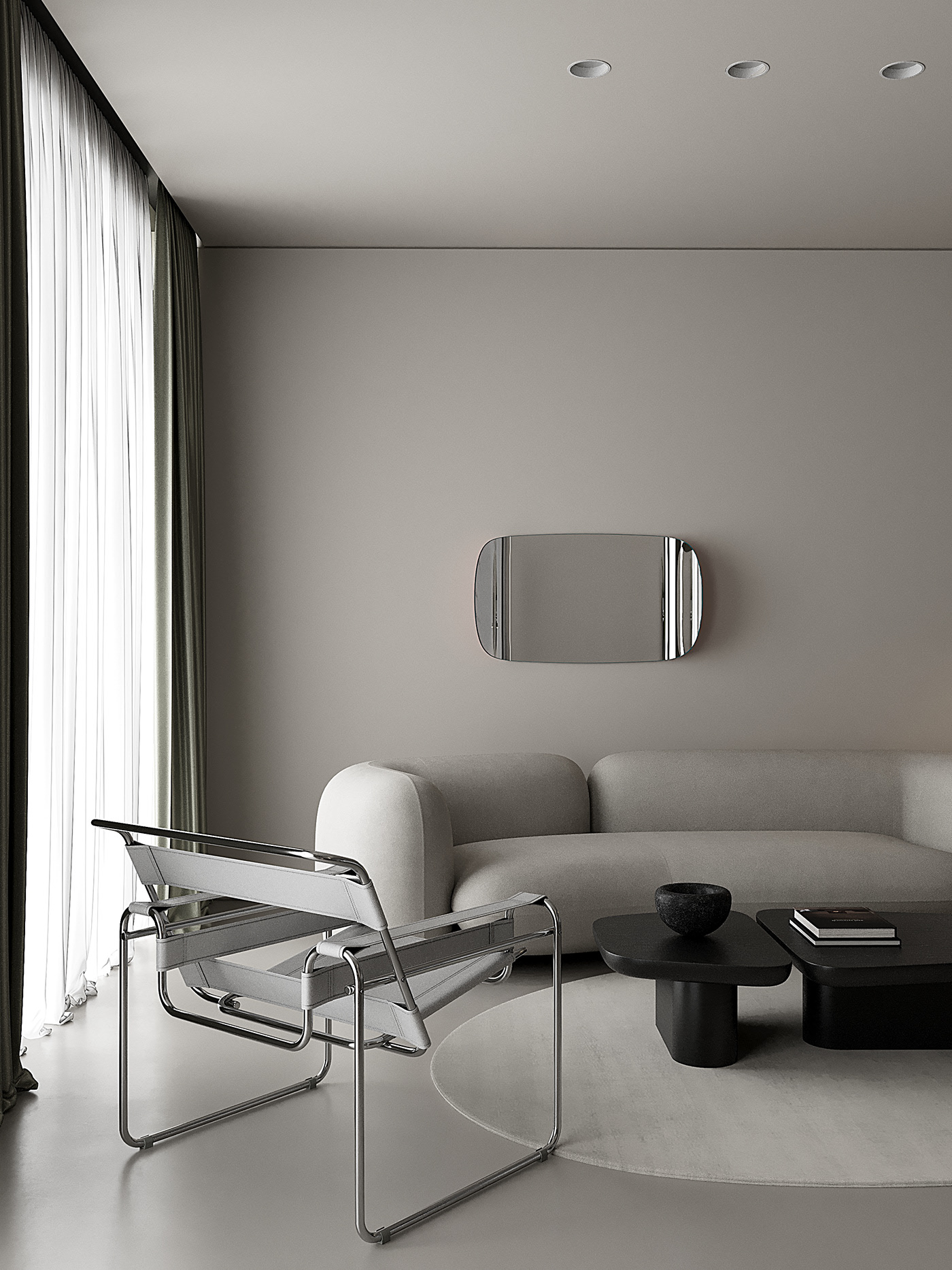 灰色系小空间公寓设计 这也太高级了吧！-3