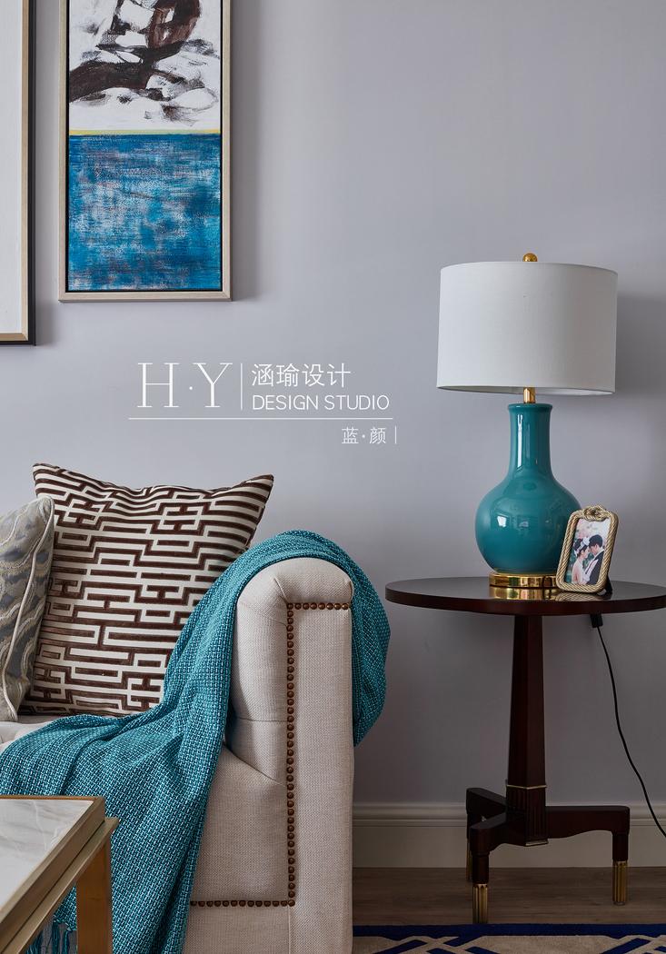 涵瑜设计丨平层书香独韵,盛世蓝颜-11