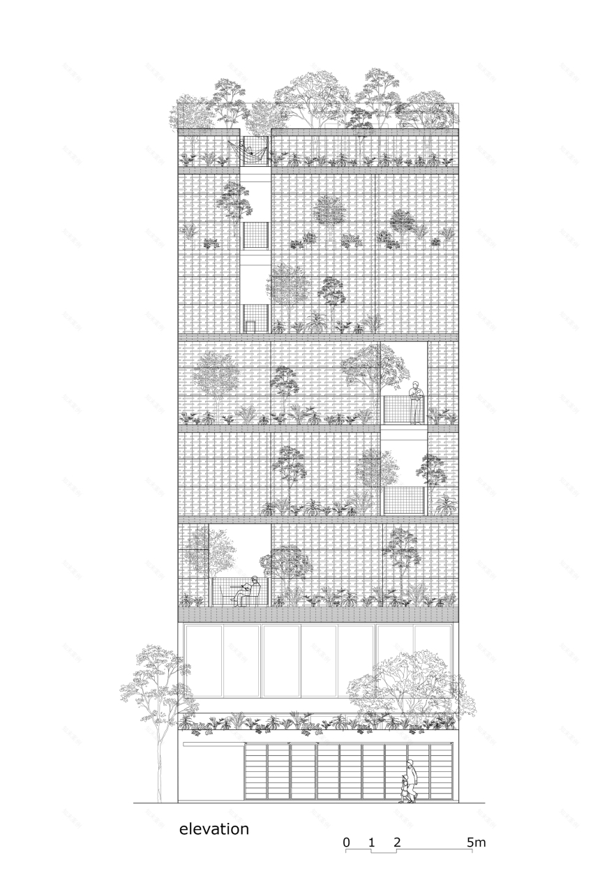热带风情;热带律动(二者在不同语境中均可准确表意,若仅选一个,可根据具体语境选择热带风情) 丨越南河内丨H&P Architects-59