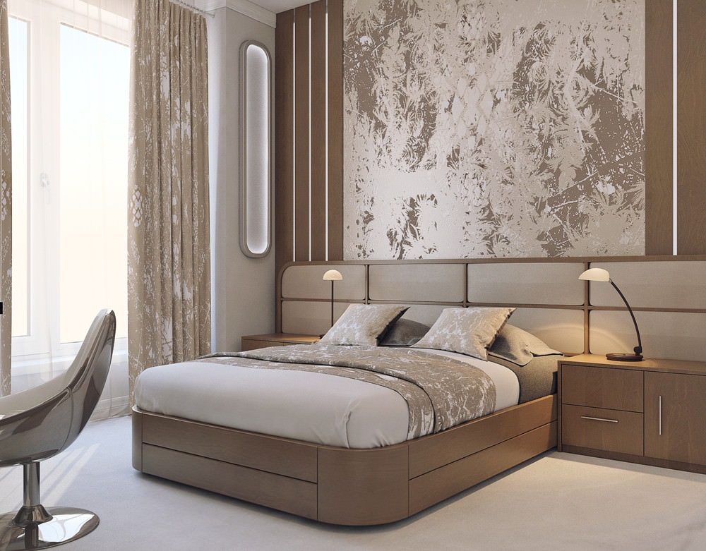 和谐卧室设计项目（含现代纺织品）-0