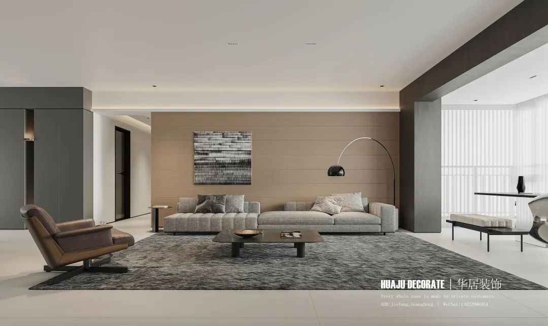 榕江四季城大平层现代简约设计丨华居装饰-9