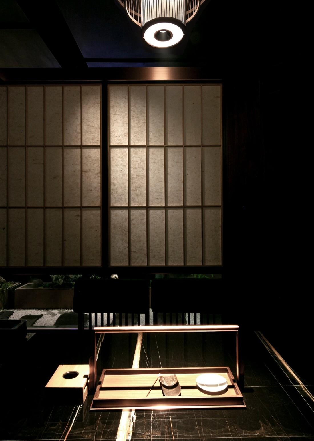 极高级日料餐厅 | 黑金禅意,山水画卷般的就餐体验-33