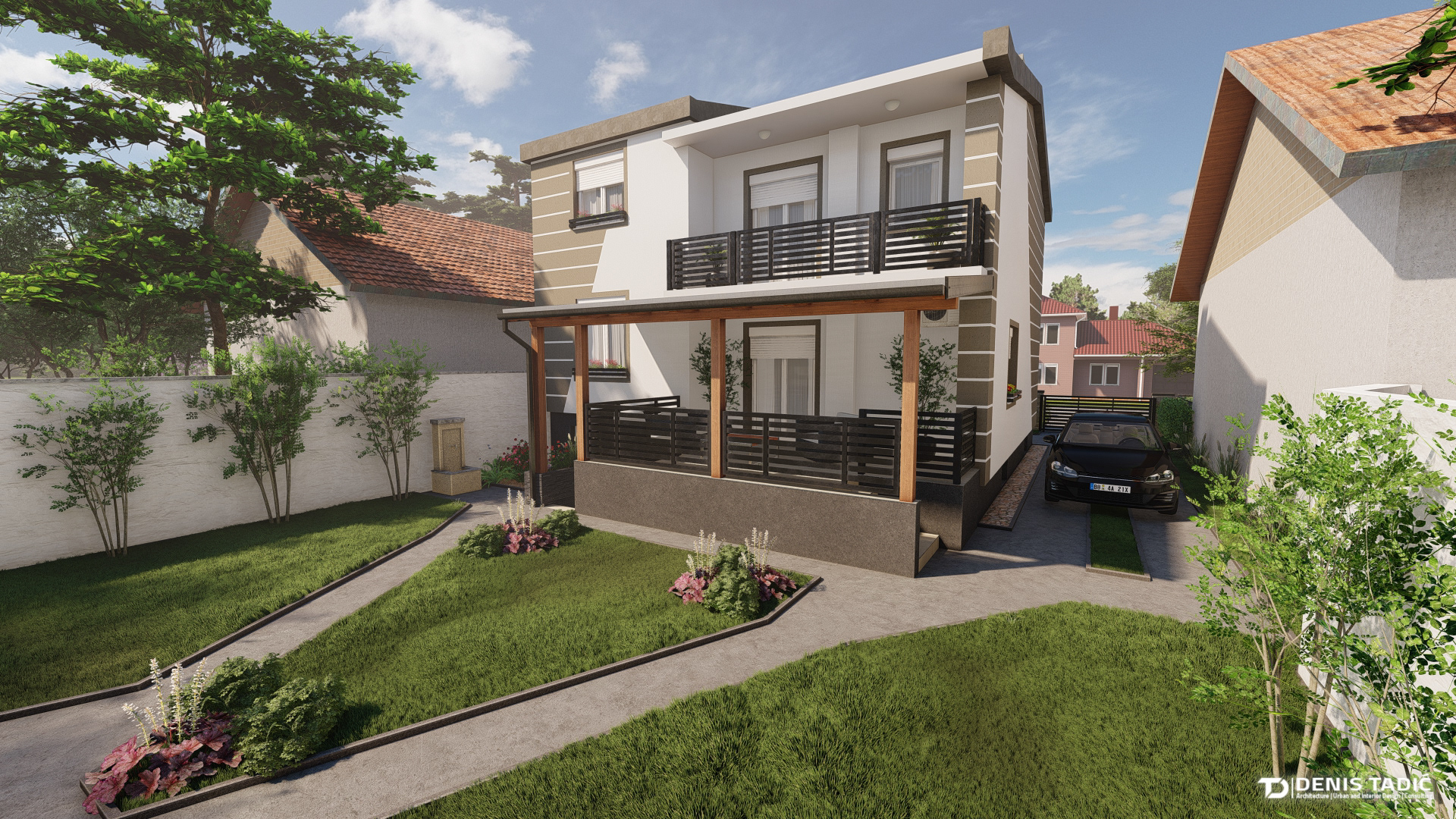 Erceg  外立面,大门和庭院的装修-14