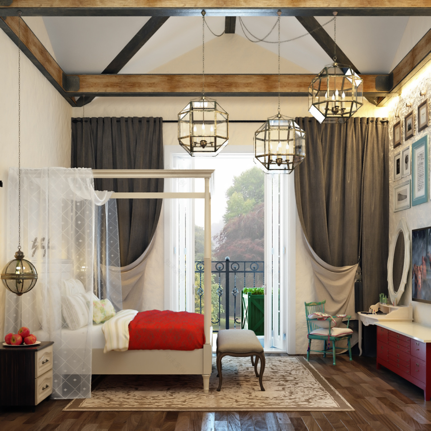 Olga Podgornaja的豪华卧室设计-9