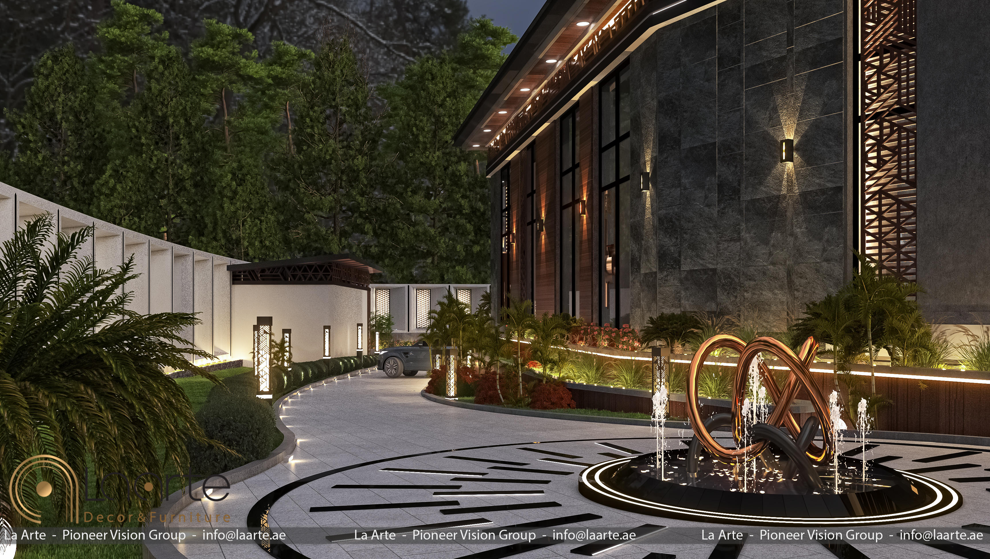欧洲私人宫殿别墅户外景观设计丨laarte.ae-12