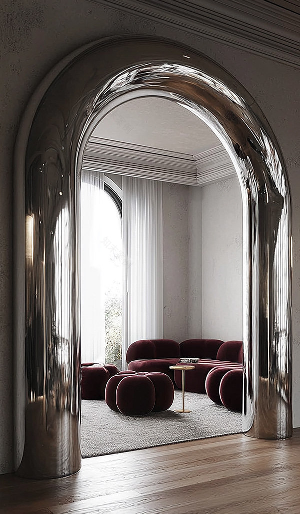 银色与勃艮第红色内饰概念-5