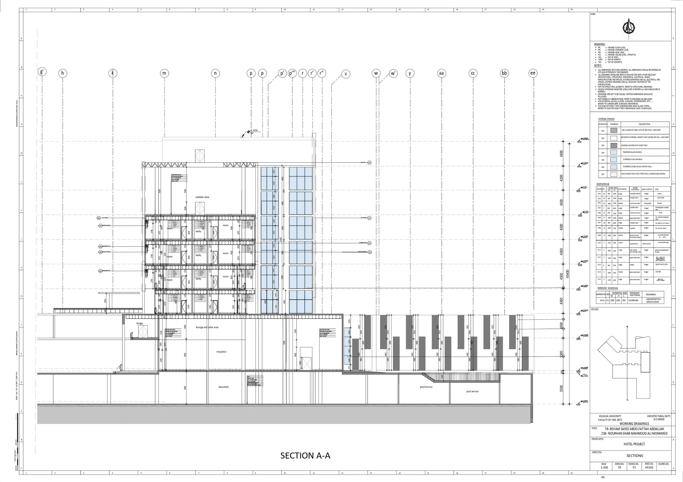 RENOS(3  STARS HOTEL)技术绘图项目丨赫勒万大学美术学院建筑系-28