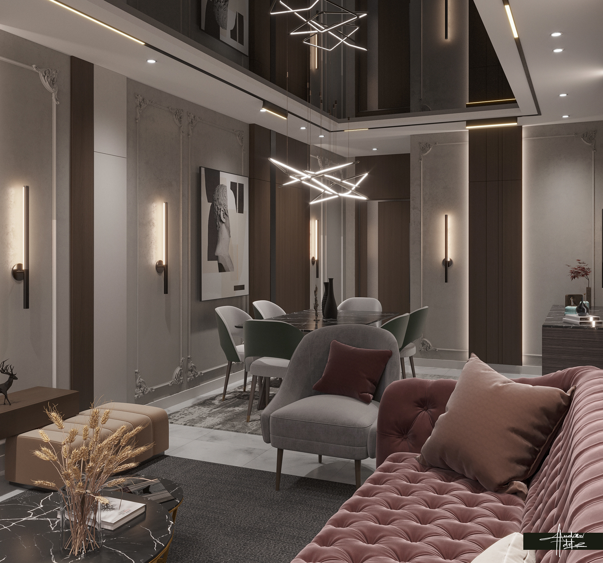 住宅接待室内装饰丨埃及-5