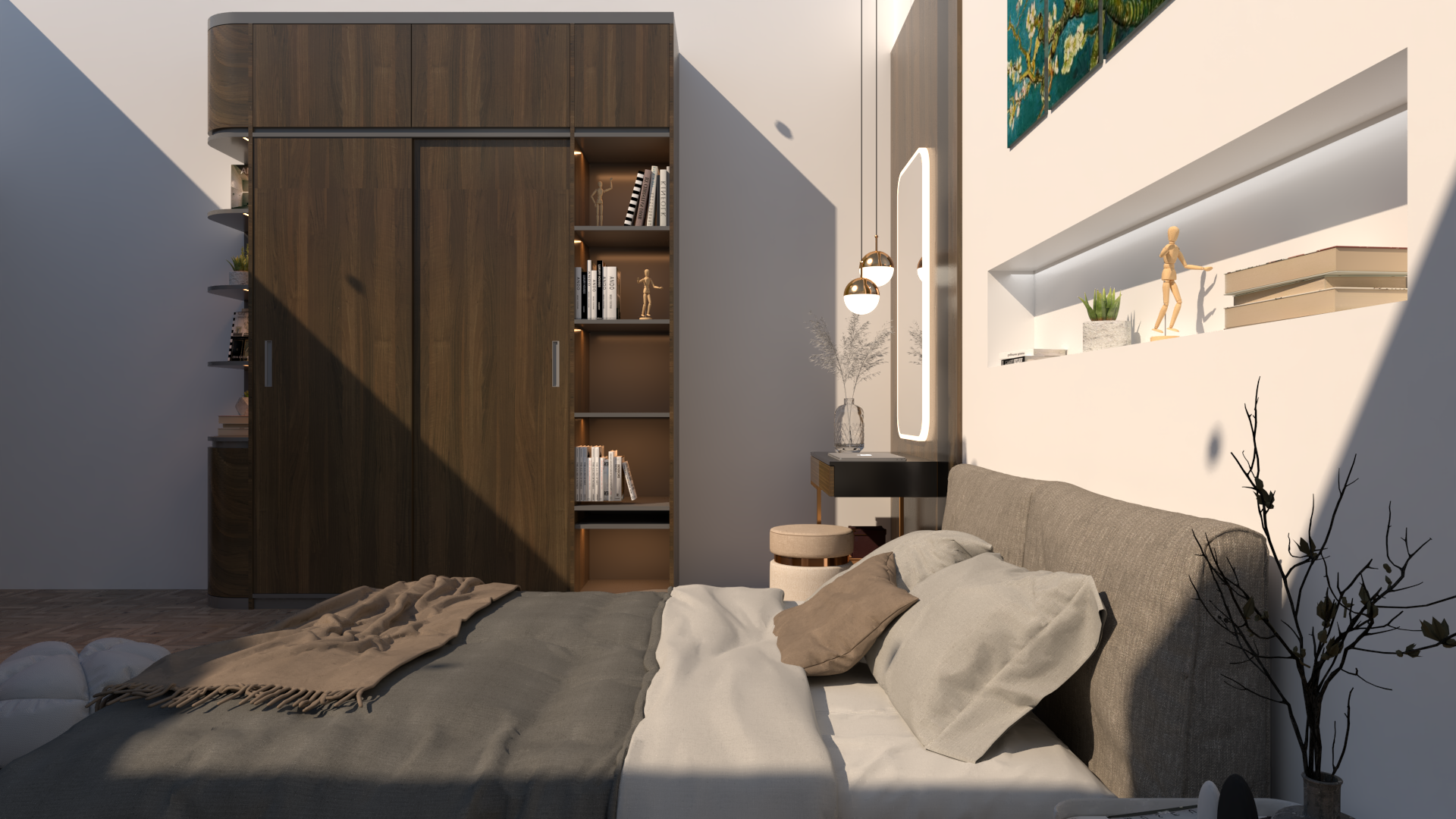 2D Details Drawings and 3D Interior Rendering-3