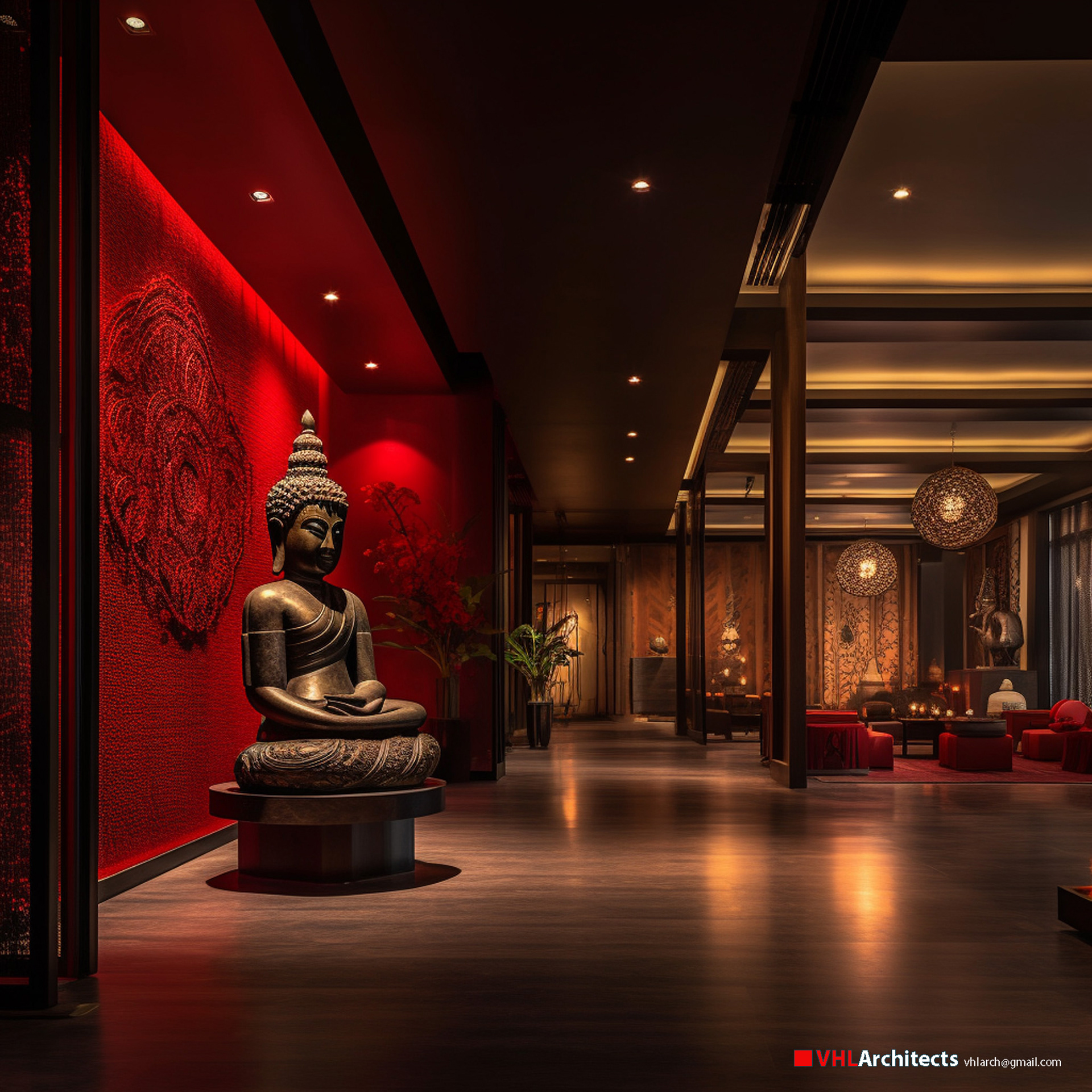 Lobby and Exhibitions with Buddhist Space-2