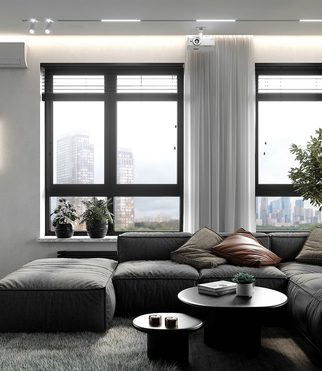 深色系小空间公寓设计-0