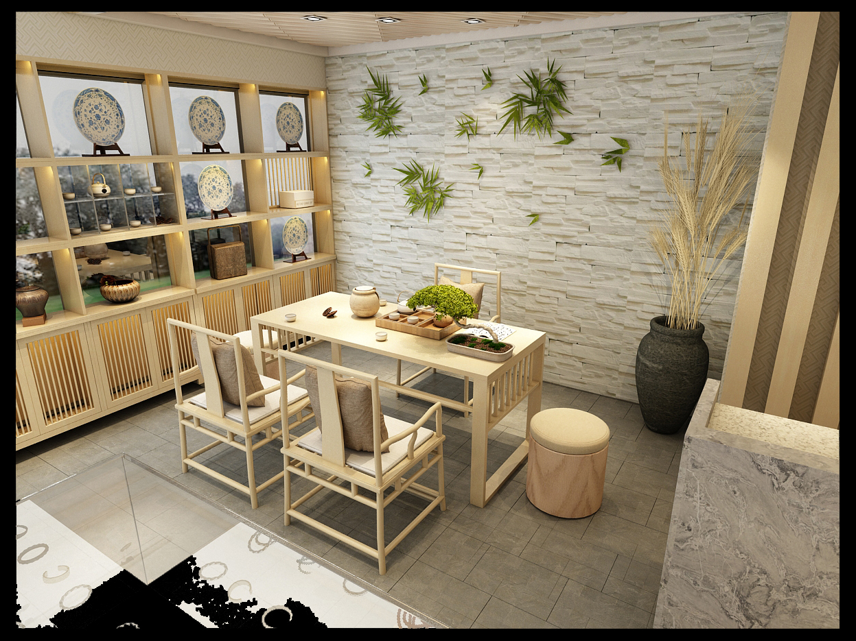 现代中式风格茶社-4