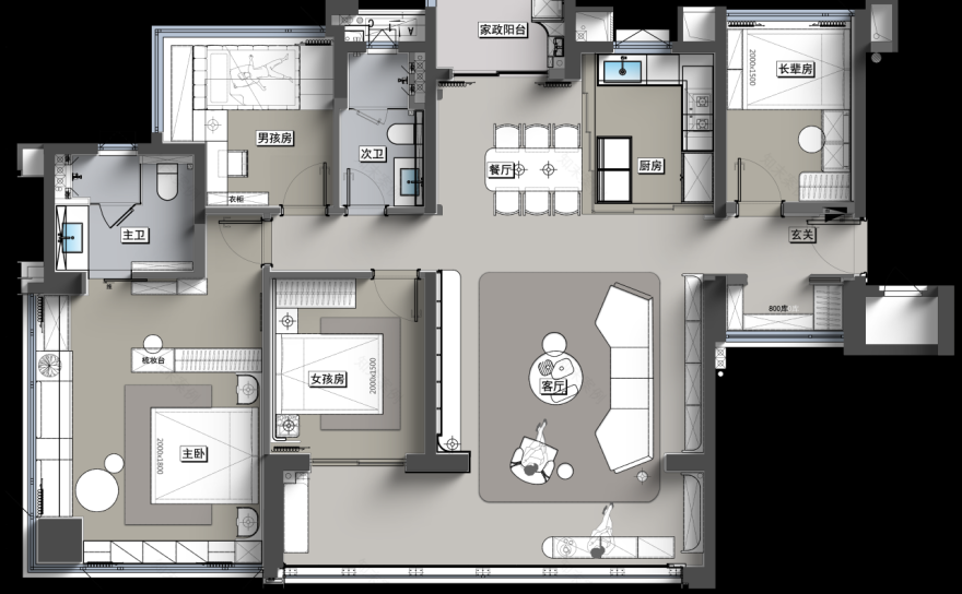 万科·广州万溪·瑧园140m²样板间丨中国广州丨深圳市蜜尔室内艺术设计有限公司-28
