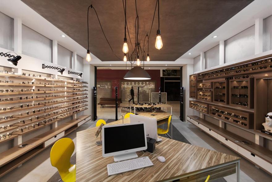 巴西圣保罗购物中心眼镜店现代设计-4