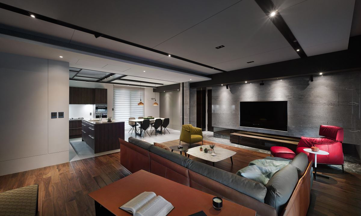 165m²现代艺术色彩住宅  大雄室内设计-4