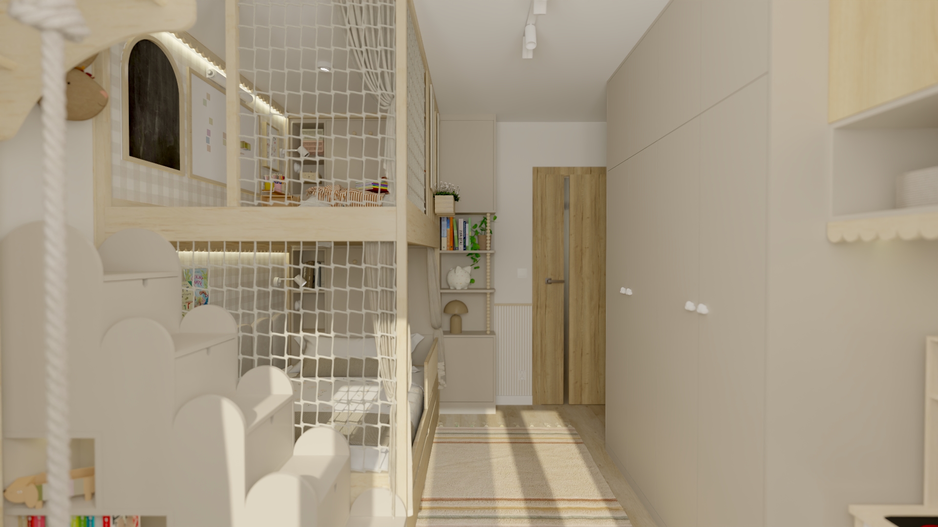 Pokój Zosi z antresolą w wersji beżowej | Wrocław-4