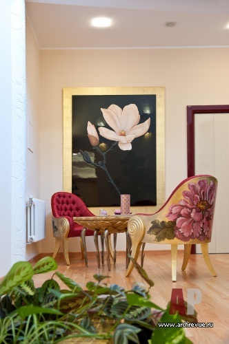 尼古拉山上带花卉主题的新艺术风格别墅室内设计丨Серов Егор-26