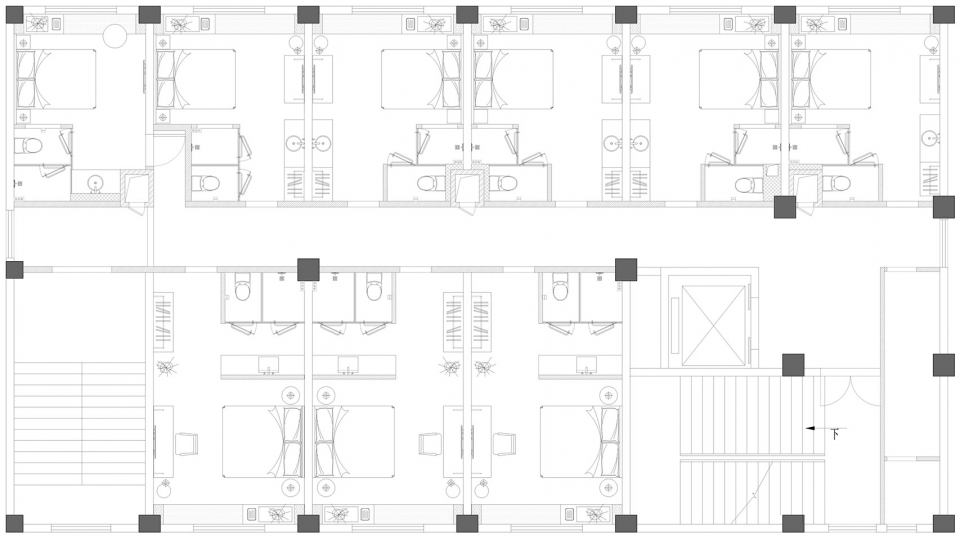 大学旁跨界酒店「蓝宇」——复合式空间与环保选材的完美融合-34