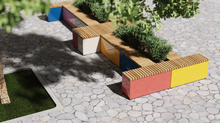 BROK 户外长椅和花盆-28