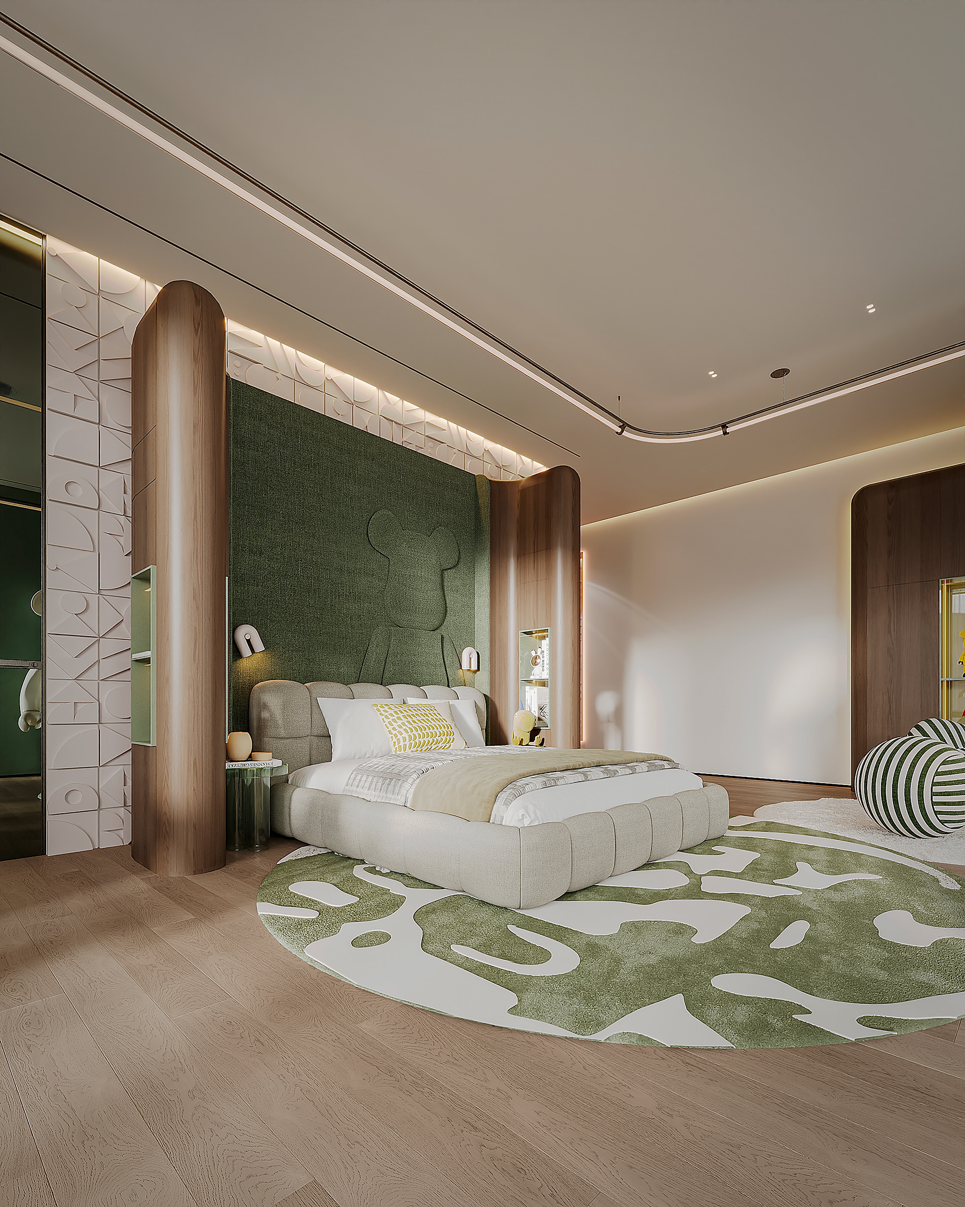 现代男孩的卧室-5