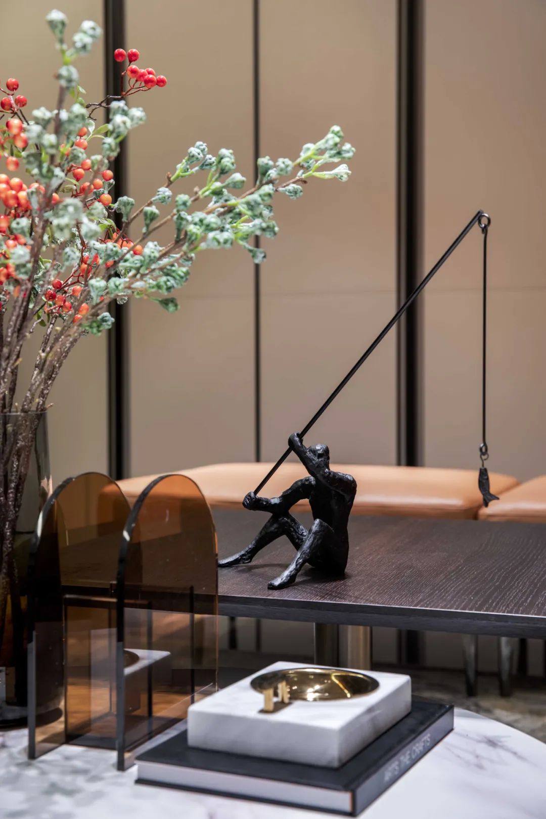 浙江宁波三雄木作展厅 | 木石交织的简约美学空间-33