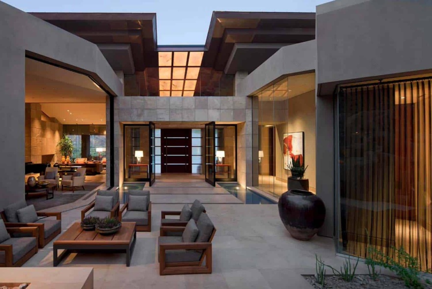 Modern desert home set on a rocky hillside with spectacular city views-4