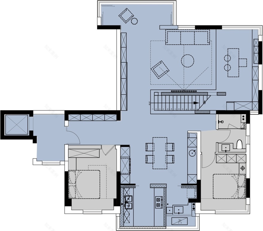 悠游 · 180㎡现代简约风住宅设计丨中国成都丨成都宏福樘设计-10
