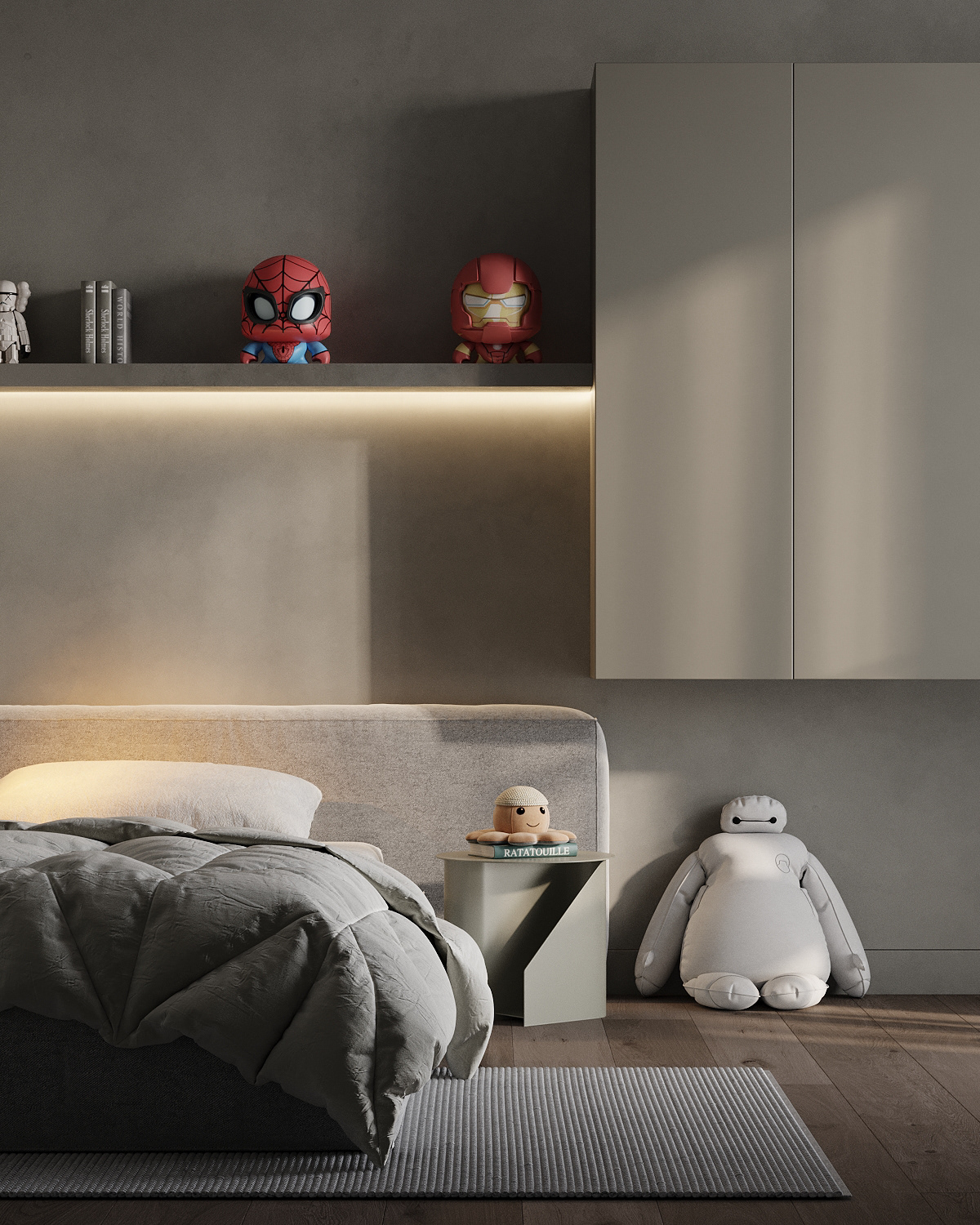 高级灰调 别墅简约空间设计！-17